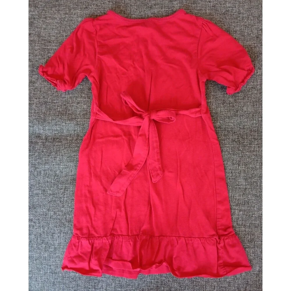 Old Navy Dress 2T Red Ruffle Short Sleeve Tie Waist